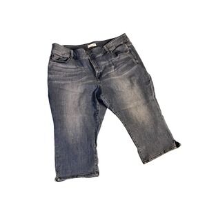 Lane Bryant Boyfriend Capri Blue Jeans Women's Sz 22